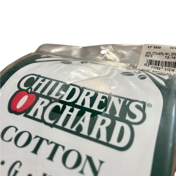 🌼 5/$25 Children’s Orchard Cotton Blend Tights Size 12–14 NEW Made in USA - Picture 4 of 4